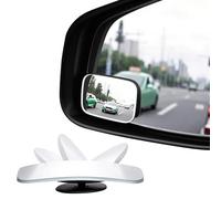 Blind Spot Mirror, Amfor HD Glass Convex Lens Frameless Adjustable Blind Spot Mirror for All Universal Vehicles Car Stick-on Design (2 PCS) (Rectangle)