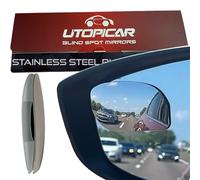 Blind Spot Mirror Fits All Car Side Mirrors - Patented Stainless Steel Mirrors with Bigger Viewing Image - Less Fogging - Less Sun Reflection by Utopicar Car Accessories
