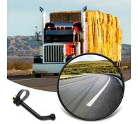 Blind Spot Mirror for Trucks, 5.7" HD Glass Large Round Automotive Exterior Mirrors, Universal 360° Adjustable Convex Rear View Mirror, Quick Release Wide Angle Auxiliary Mirror for Trailer, RV,Bus