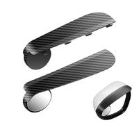 Blind Spot Mirror Set - Adjustable Wide Angle Side View Lenses, Rain Visor Protector, Exterior Accessory Kit | Automotive Safety Improvement Concept, Driving Awareness Enhancement For Vehicle
