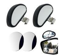 Blind Spot Mirrors, 2PCS Wide Angle Mirror Car Safety Auxiliary Side Mirror with 2PCS Small Blind Spot Mmirrors，Wing Mirror Adjustable Auxiliary Universal Wide Angle Mirror for Universal Cars