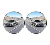 Blind Spot Mirrors - Compact Circular Panorama Viewing Lenses, Reflective Traffic Awareness Kit | Side By Side Vehicle Safety Mirror Pair For Automobile Pickup Crossover Caravan, Lane Change