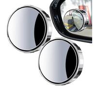 Blind Spot Mirrors compatible with Volkswagen T-Roc 2017-2025 - 360° Adjustable Framed Convex Glass with Suction Cups|Fit for Car,Van & SUV | Enhanced Rear View Safety (Pack of 2),Silver