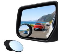 Blind Spot Mirrors For Cars Round Frameless Adjustable 360° Car Mirror Blindspot Universal Pack Of 2 Stick On Wing Mirror Blindspot Rotataton Mirror Wide Angle Reduce Driving Blindspots Self Adhesive