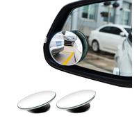 Blind Spot Mirrors, Round Frameless 360° Rotate Sway Adjustable and Waterproof, HD Glass Convex Mirror Maximize RearView, Universal for Car SUV Trucks Traffic Safety - 2 Pack