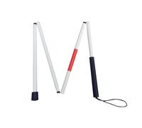 Blind Stick,Aluminium Alloy Folding Walking Sticks,Collapsible Cane with Night Reflective,Aluminium Alloy Walk Stick for Blind,Folding Mobility Cane for the Blind ,124 Cm in 4 Sections,For Women/Men