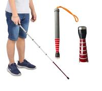 Blind Stick, Telescopic 8 Sections Titanium Alloy Blind Cane, Outdoor Walking Stick with Reflective Walk Cane, Non Slip Cane Guide Cane for Vision Impaired and Blind People(1.18M)