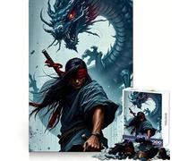 Blind Swordsman And Dragon Adult Jigsaw Puzzles 1000 Pieces Memory Skill Peaceful Fun Clean Edges Memorable Gift (38x52cm)