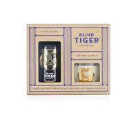 Blind Tiger Piper Cubeba Gin Gift Set 50cl | 47% ABV Belgian Craft Gin | Peppery Spiced with Candle | Deluxe Distillery Gift Pack | Juniper Citrus & Spice