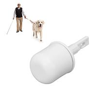 Blind Walking Cane Tip, Blind Cane with Light ABS Touchdown Lighting Self Standing Cane Roller Tip with Light for Travel Hiking,Walking Stick Walker Accessories for Blind The Older, White