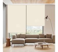 Blindecor Ara - Plain translucent roller blind, beige, 80x175 cm (width x height)