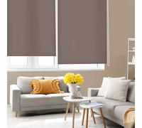 Blindecor Ara - Plain translucent roller blind, brown, 100x250 cm (width x height)