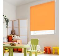 Blindecor Ara - Plain translucent roller blind, orange, 80x175 cm (width x height)