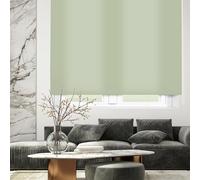 Blindecor Ara - Plain translucent roller blind, pastel green, 80x175 cm (width x height)
