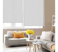 Blindecor Ara - Plain translucent roller blind, silver grey, 100x175 cm (width x height)