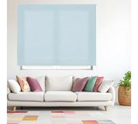 Blindecor Ara - Plain translucent roller blind, sky blue, 100x175 cm (width x height)