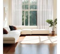 Blindecor | Crepe Semi-Translucent Curtain | Easy Installation with Elegant Eyelets | Measures 140 x 260 cm | Modern Curtain for Living Room and Bedroom | Sumire Ring Model | Brown Colour