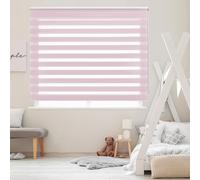 Blindecor - Lira. DoubleLayered Roller Blind, Night and Day, Pink, 120x180 cm