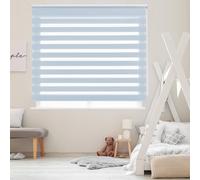 Blindecor - Lira. DoubleLayered Roller Blind, Night and Day, Sky Blue, 100x180 cm