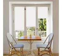 Blindecor Plain - Aure “No Tools Required”. Translucent Roller Blind, Off-White, 52x180 cm (width x height)