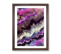 Blinded By Light Abstract Framed Wall Art Print A2 Walnut