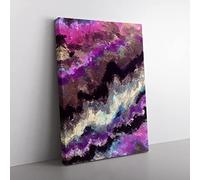 Blinded By Light Purple Modern Canvas Wall Art Print Ready to Hang, Framed Picture for Living Room Bedroom Home Office Décor, 50x35 cm (20x14 Inch)