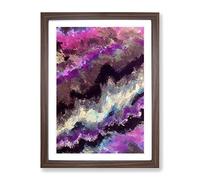 Blinded By Light Purple Modern Framed Print | A2 Walnut Framed Wall Art | Ready to Hang | Modern Nature Picture | Living Room Bedroom Lounge Office