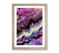 Blinded By Light Purple Modern Framed Print | A3 Oak Framed Wall Art | Ready to Hang | Modern Nature Picture | Living Room Bedroom Lounge Office