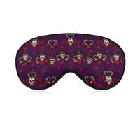 Blindfold Night Eyeshade Sleep Masks Eye Sleep Shade Cover No Pressure Blackout Eye Mask (Mexican Sugar Skulls Day of The Dead Red Roses Magic Hat)