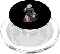 Blindfolded Anime Sword Heroine PopSockets PopGrip for MagSafe