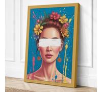 Blindfolded Vision Canvas Wall Art Print 24x16 Inch