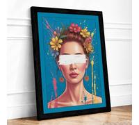 Blindfolded Vision Framed Wall Art Print A3 Black