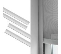 Blindify Light Blockers Blackout Side Tracks, PVC Blackout Side Strips for Window Shades and Blinds, Light Blocking Strips for Bedroom 4 Pcs(White, 58")