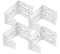 Blinds Headrail Bracket White - 4 Pack Mounting Bracket for Venetian Curtains, Compatible with Various Window Treatments, High-Strength Polymer & Steel Construction, Easy Inside/Outside Installation