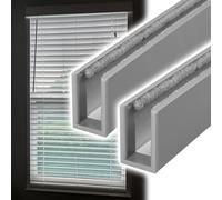 Blinds Light Gap Blockers For Nursery Office Bathroom U-channel Blackout Blocking Strips for Roller Light, 100 120 160 200 220 CM Blind Edge Side Tracks(Gray 2pcs,86in/218.4cm)
