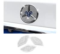 Bling accessories Car Rear logo Decal cover Fit for Mercedes Benz A C E Class GLA GLB CLA GLC GLE Tail Sign Rhinestone Decorative stickers (Style A)