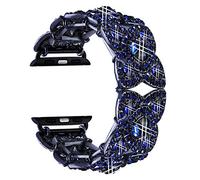 Bling-Armbänder von Viqiv für kompatible Apple Watch 38 mm, 40 mm, 42 mm, 44 mm, iWatch Serie 4 3 2 1, Diamant, Strass, Edelstahl, Metall-Armband, Armband für Frauen, marineblau, Fit For 44mm Watch