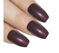 Bling Art Ballerina False Nails Brown Glitter Coffin Fake Long Acrylic Tips