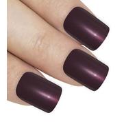 Bling Art False Nails French Fake Glitter Chocolate 24 Squoval Medium Tips