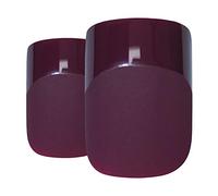 Bling Art False Nails French Fake Matte Red Brown Squoval Acrylic Medium Tips