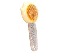 Bling Bling Crystal Rhinestone Pet Grooming Brush Comb - 140° Curved Needle Cats & Dogs brushes (Silver)