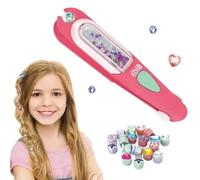 Bling Bling Hair Gem Stamper for Girls, Blinger Gem Stapler for Hairs, Easy to Use Hair Bedazzler Kit with Reusable Shining Diamonds & Stars, Hairs Gemstone Styling Set
