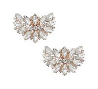 Bling Bridal Elegant Flower Shape Crystal Shoe Buckles - Detachable Jewelry Clips for Wedding Party