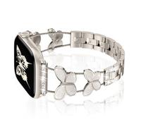 Bling Butterfly Bracelets Compatible with Apple Watch Strap for Women 38 mm 40 mm 41 mm 42 mm, Elegant Glitter Metal Designer Jewellery for iWatch Series SE 11 10 9 8 7 6 5 4 3, No metal