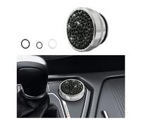 Bling Car Cigarette Lighter Plug Cover, Crystal Automotive Cigarette Lighter Plug Button Cover, Universal Dustproof Lighter Cover, Vehicle Interior Decor Accessories for Most Cars (Black)