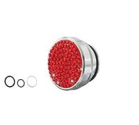Bling Car Cigarette Lighter Plug Cover, Crystal Automotive Cigarette Lighter Plug Button Cover, Universal Dustproof Lighter Cover, Vehicle Interior Decor Accessories for Most Cars (Red)
