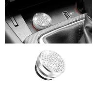 Bling Car Cigarette Lighter Plug Cover, Dustproof Cigarette Lighter Cover for Car Universal for Most Cars, Boat, RV, Car Accessories for Men Women (White)
