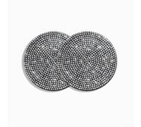 Bling Car Cup Holder Coasters 2 Pack 7cm Anti-Slip Rhinestone PVC Rubber | Fits most cars boats office cup holders Waterproof easy to clean Shock-absorbing material Stylish sparkling effect