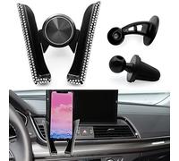 Bling Car Phone Holder, Universal 360° Adjustable, Crystal Auto Car Stand Phone Holder Accessories, Suitable For Women Beautiful Fashion Car Interior Air Conditioning Outlet And Dashboard (Silver)