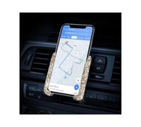 Bling Car Phone Mount, Crystal Rhinestone Cell Phone Stand for Car Dash Air Vent, 360° Adjustable Mini Auto Phone Mount for Women, Car Accessories Universal for Most Cars (Gold)